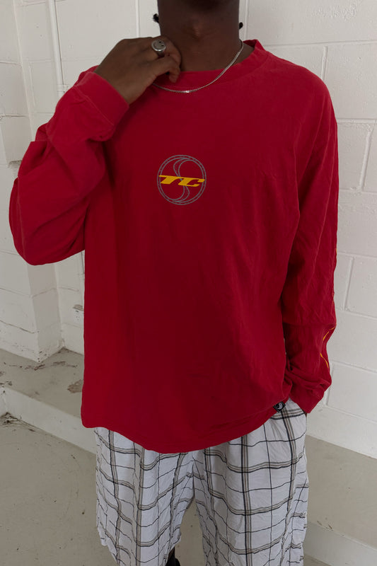 T&C SURF red graphic longsleeve ★ Size XL
