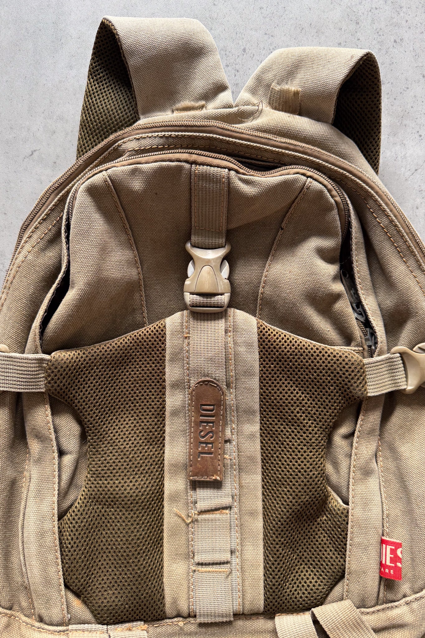 DIESEL khaki backpack ★