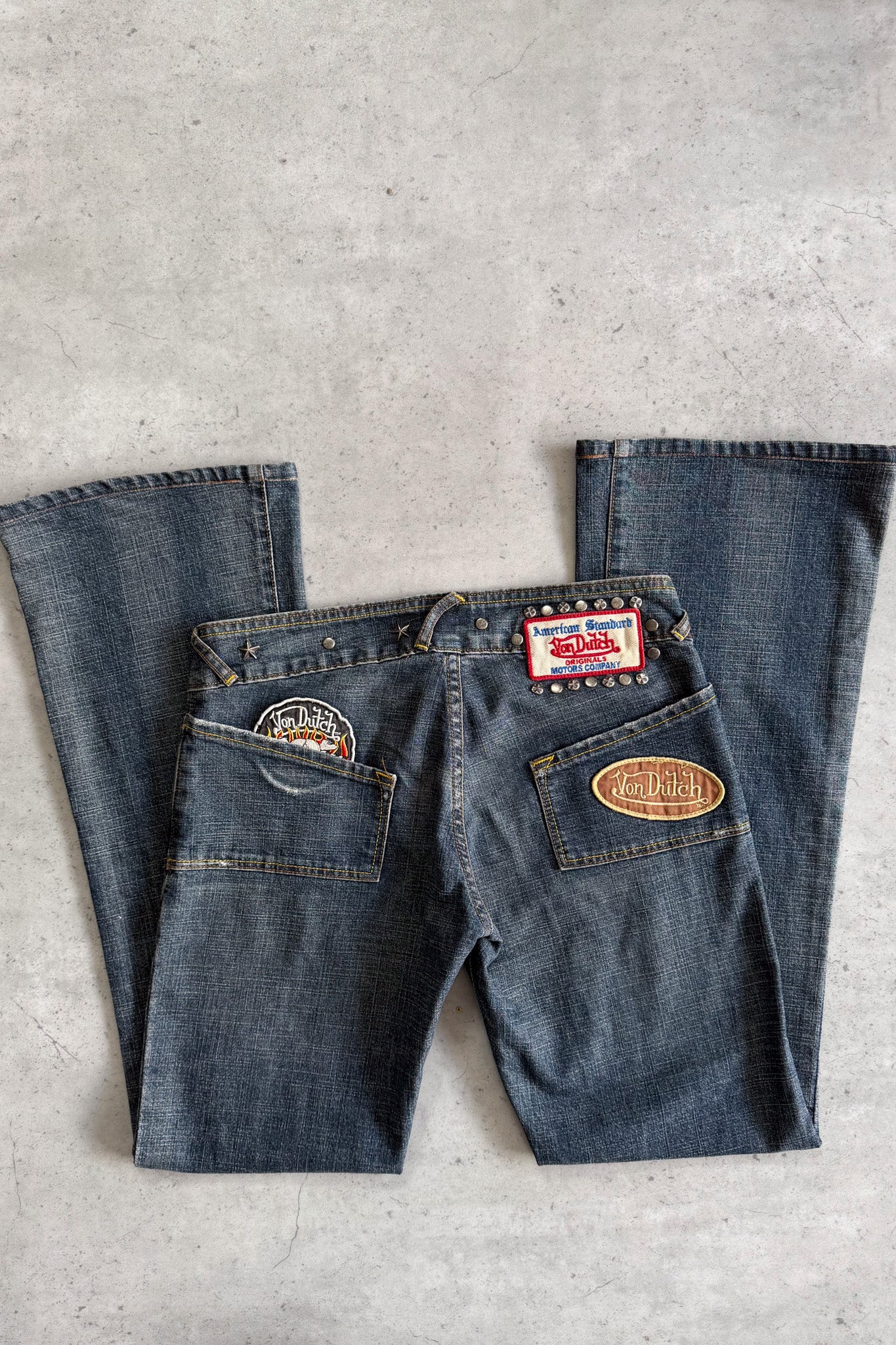 VON DUTCH embellished graphic jeans ★ Size 27"