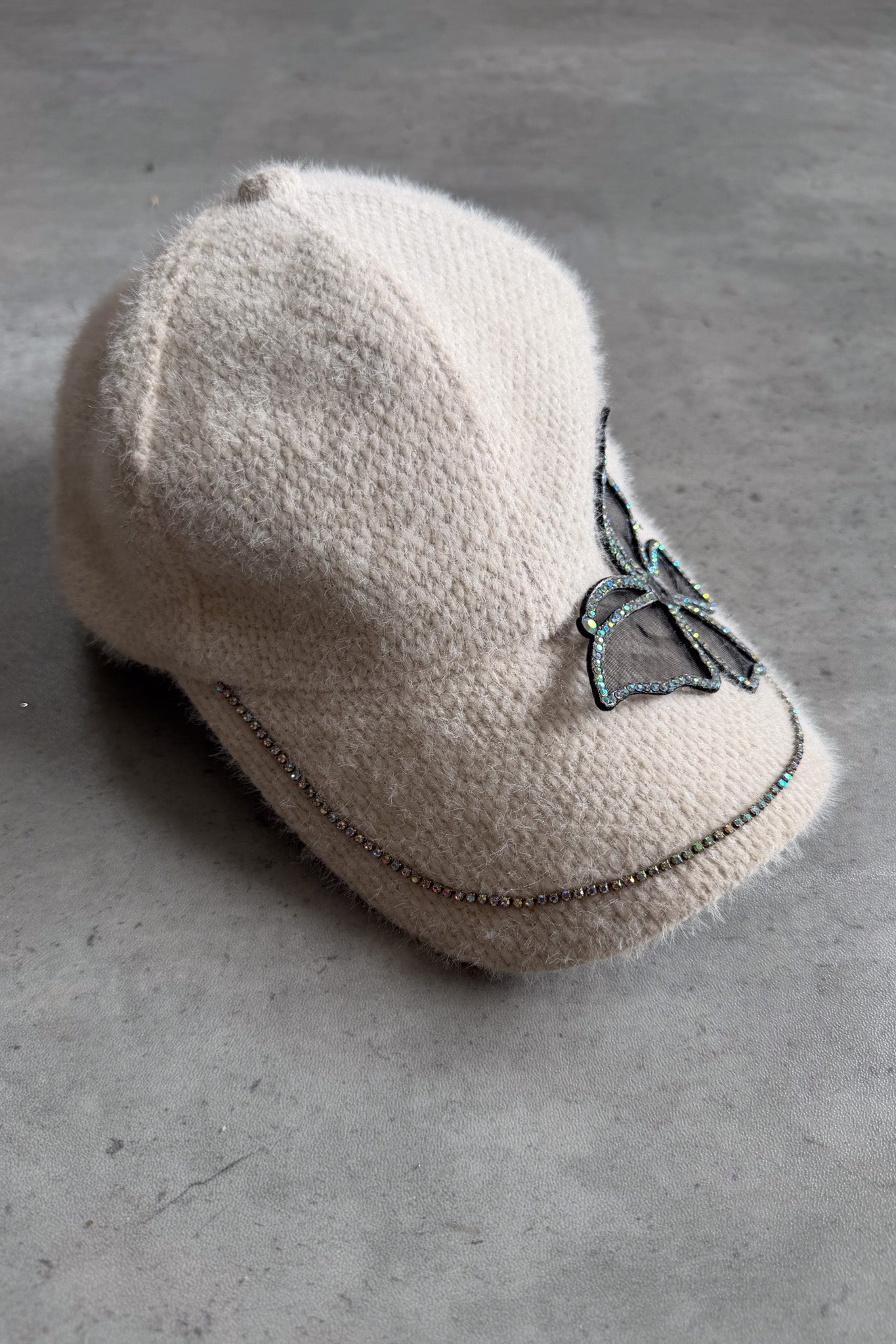 Butterfly fluffy cap