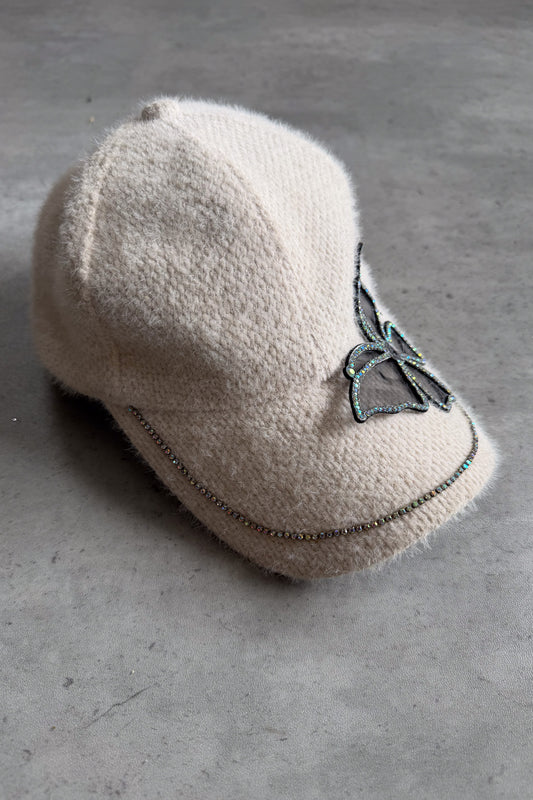 Butterfly fluffy cap