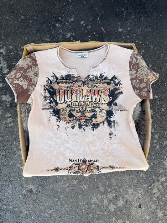 SKINNY MINNIE brown top ★ Size labelled medium