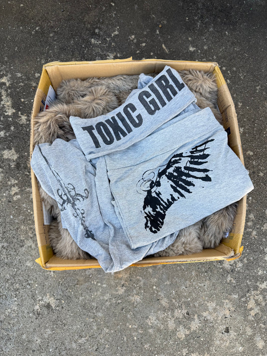 TOXIC GIRL festival set - grey ★ Size estimated small