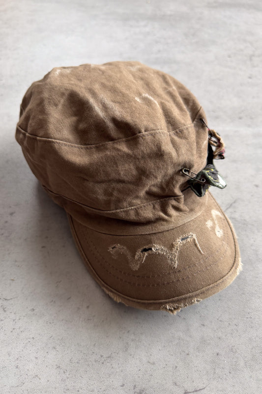 Khaki patched cadet hat