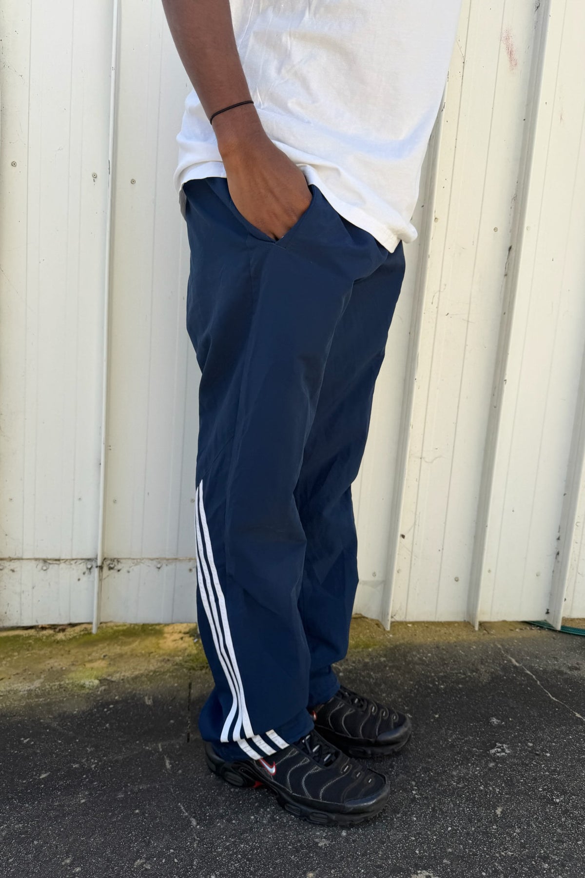 ADIDAS navy trackpants ★ 'one size' adjustable waist