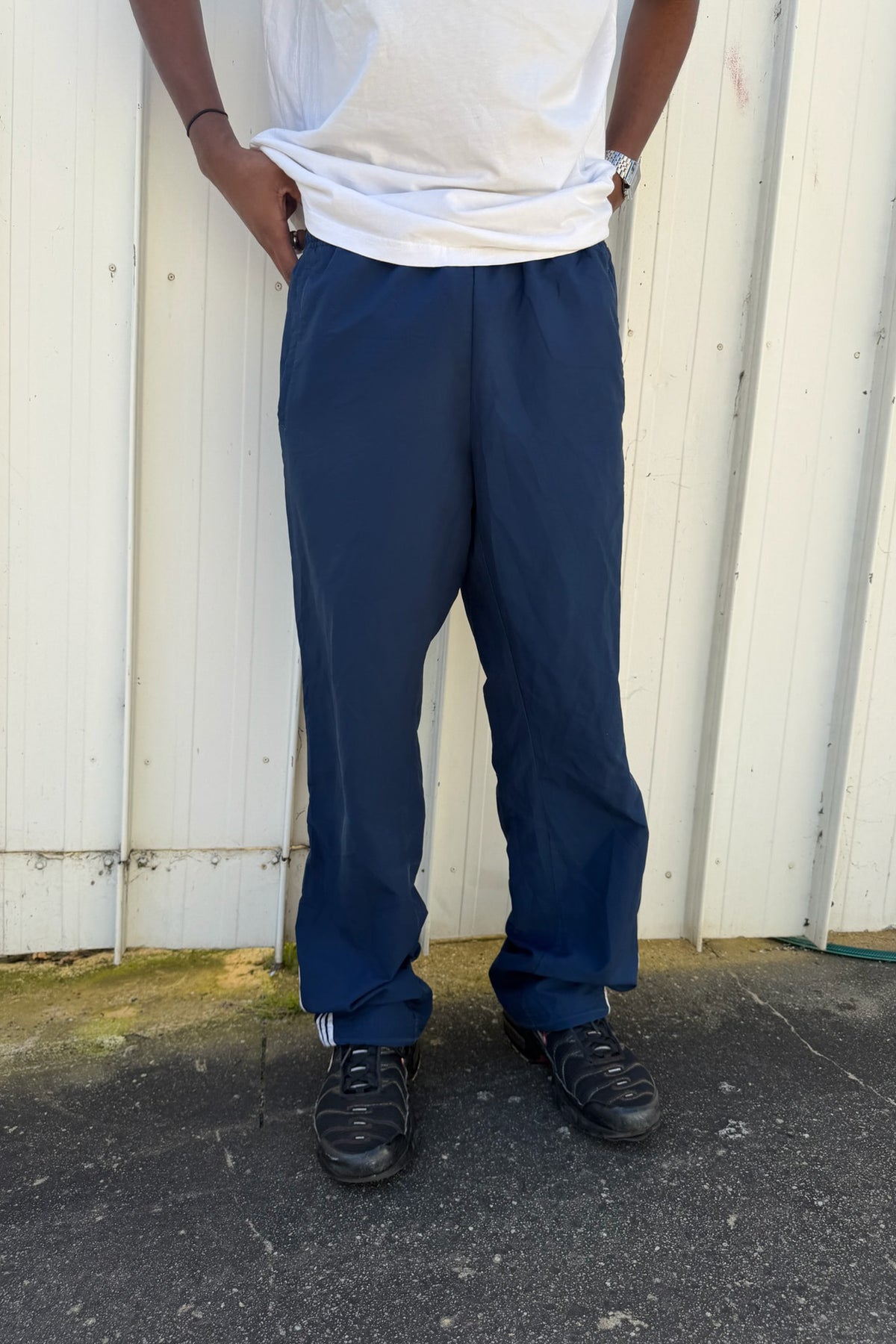 ADIDAS navy trackpants ★ 'one size' adjustable waist