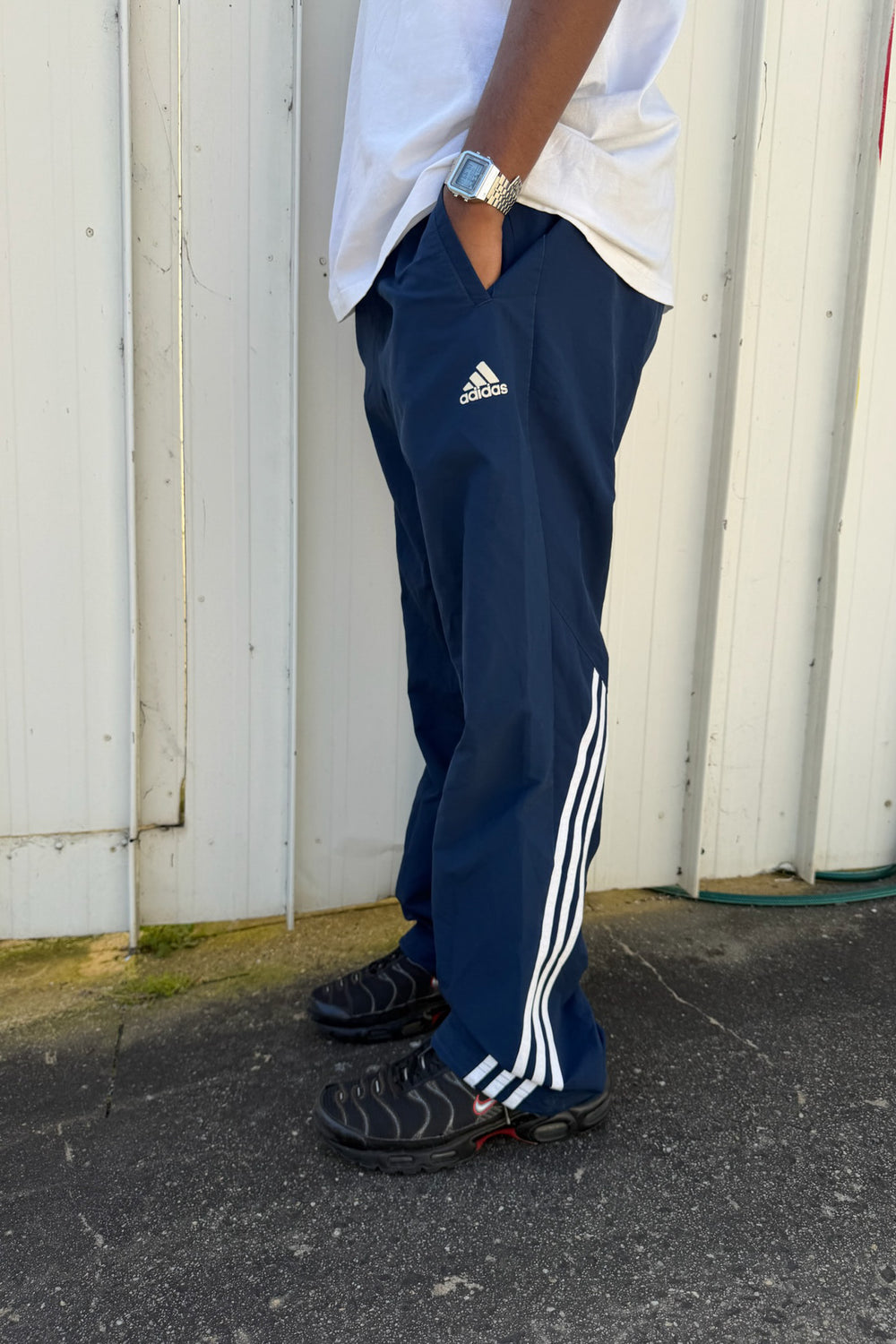 ADIDAS navy trackpants ★ 'one size' adjustable waist