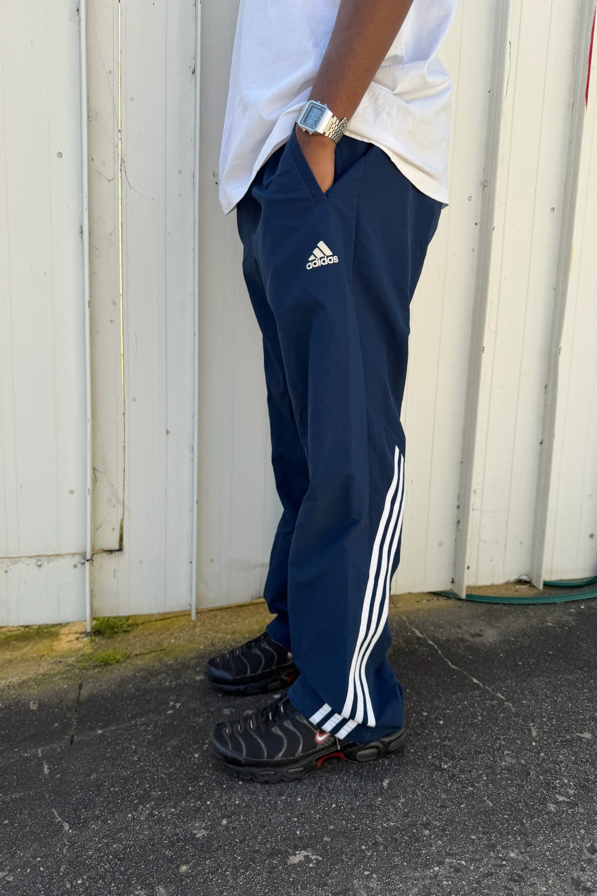 ADIDAS navy trackpants ★ 'one size' adjustable waist