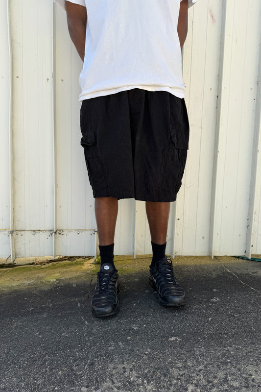 Black plain jorts ★ one size adjustable waist