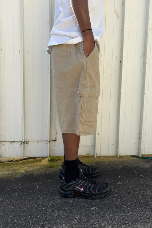 Biege plain jorts ★ one size adjustable waist