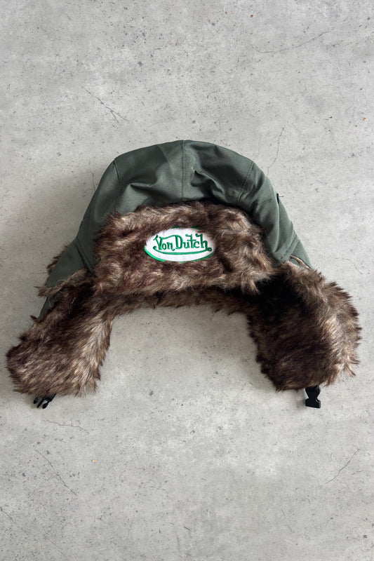 VON DUTCH BL green fluffy festival hat ★