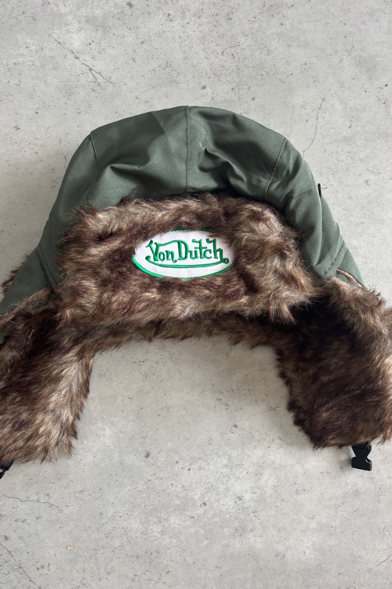 VON DUTCH BL green fluffy festival hat ★