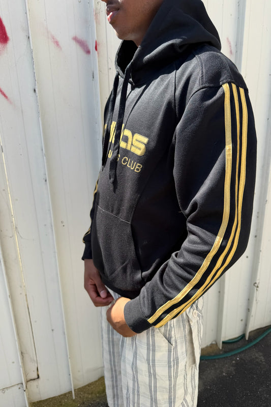 ADIDAS black & gold hoodie ★ Size labelled medium