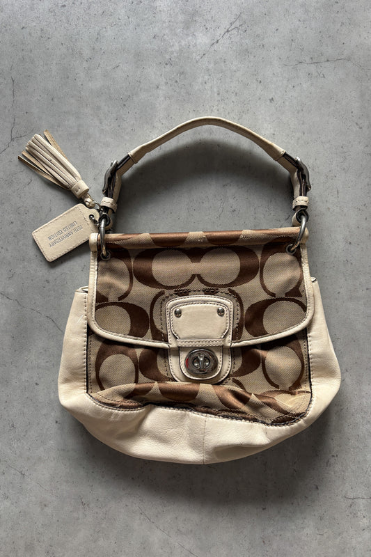 COACH 70TH ANNIVERSARY LIMITED EDITION + monogram hand bag + tassle ★