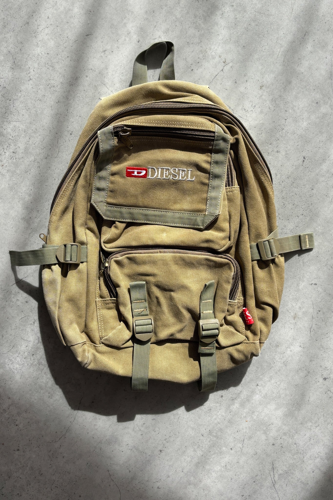 DIESEL khaki backpack ★