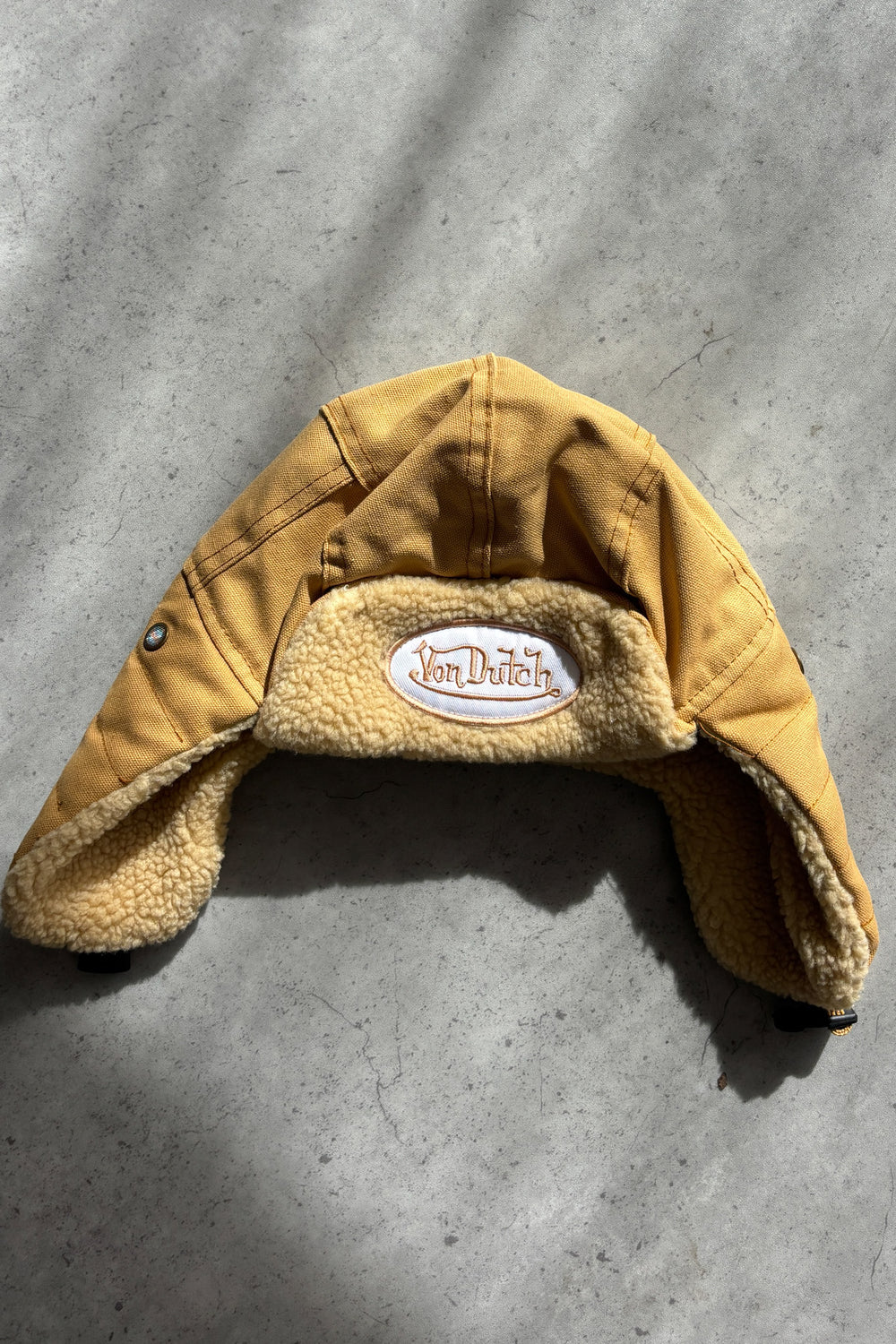 VON DUTCH yellow fluffy festival hat ★