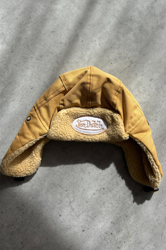 VON DUTCH yellow fluffy festival hat ★