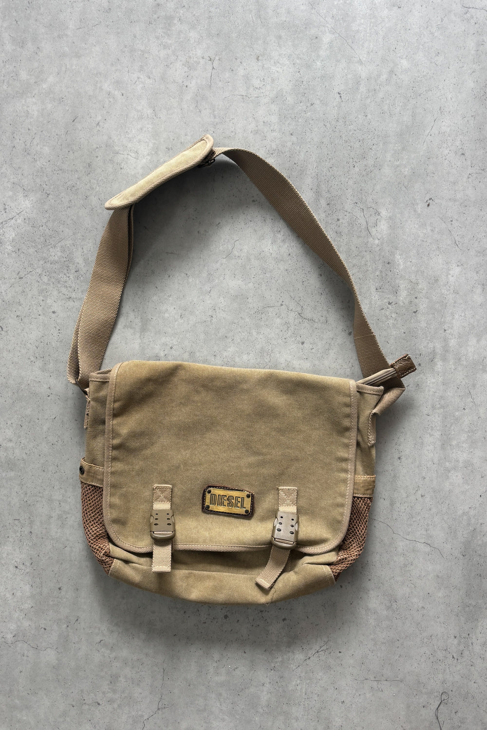 DIESEL khaki satchel bag ★