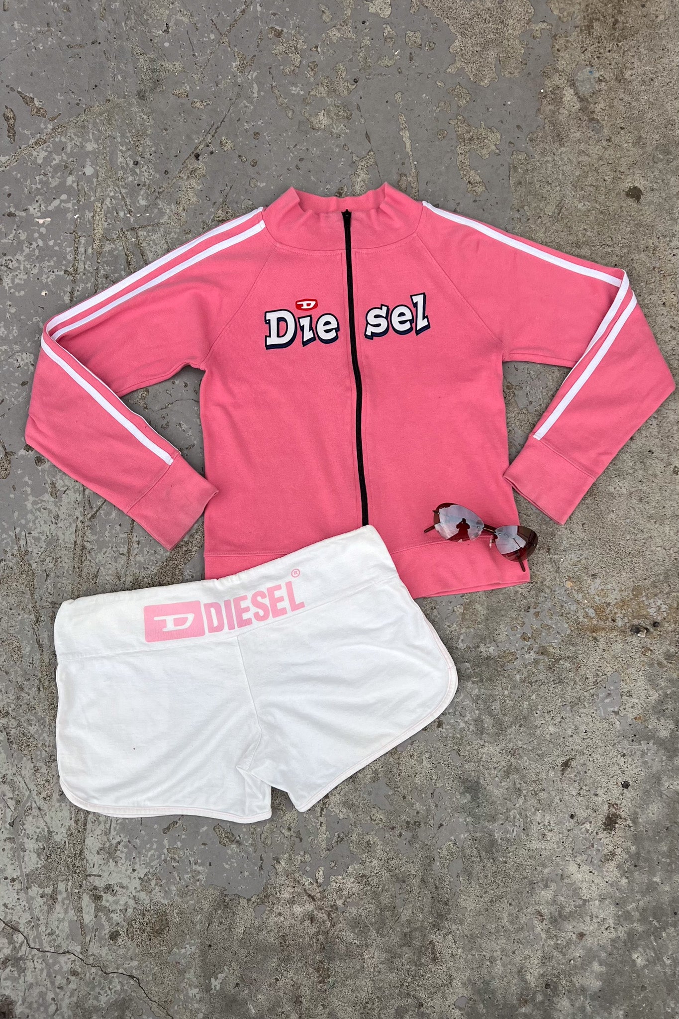 DIESEL white booty shorts