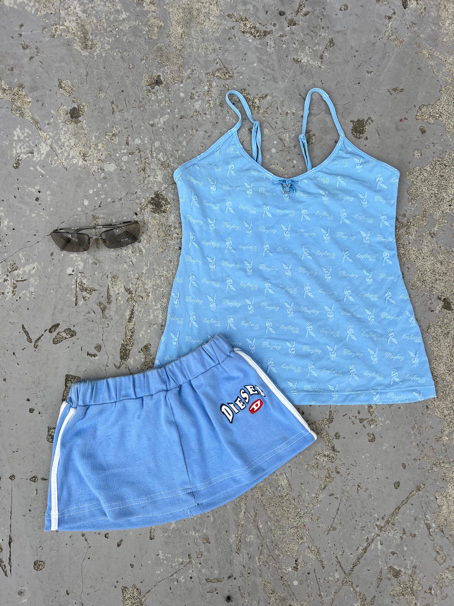 PLAYBOY baby blue tank