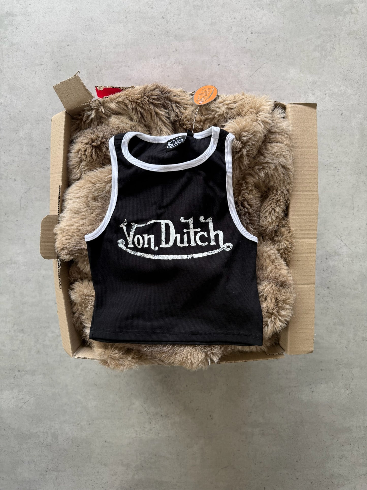 VONDUTCH black + white tank ★ Size labelled small