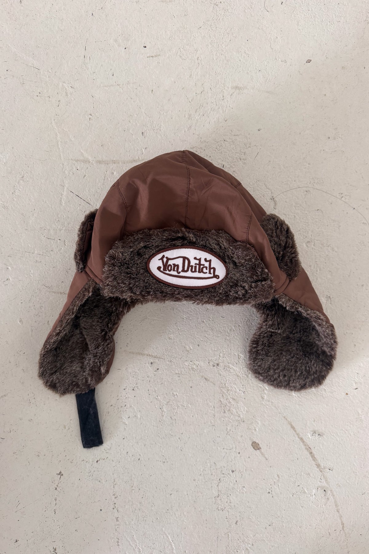 VON DUTCH BL brown fluffy festival hat ★