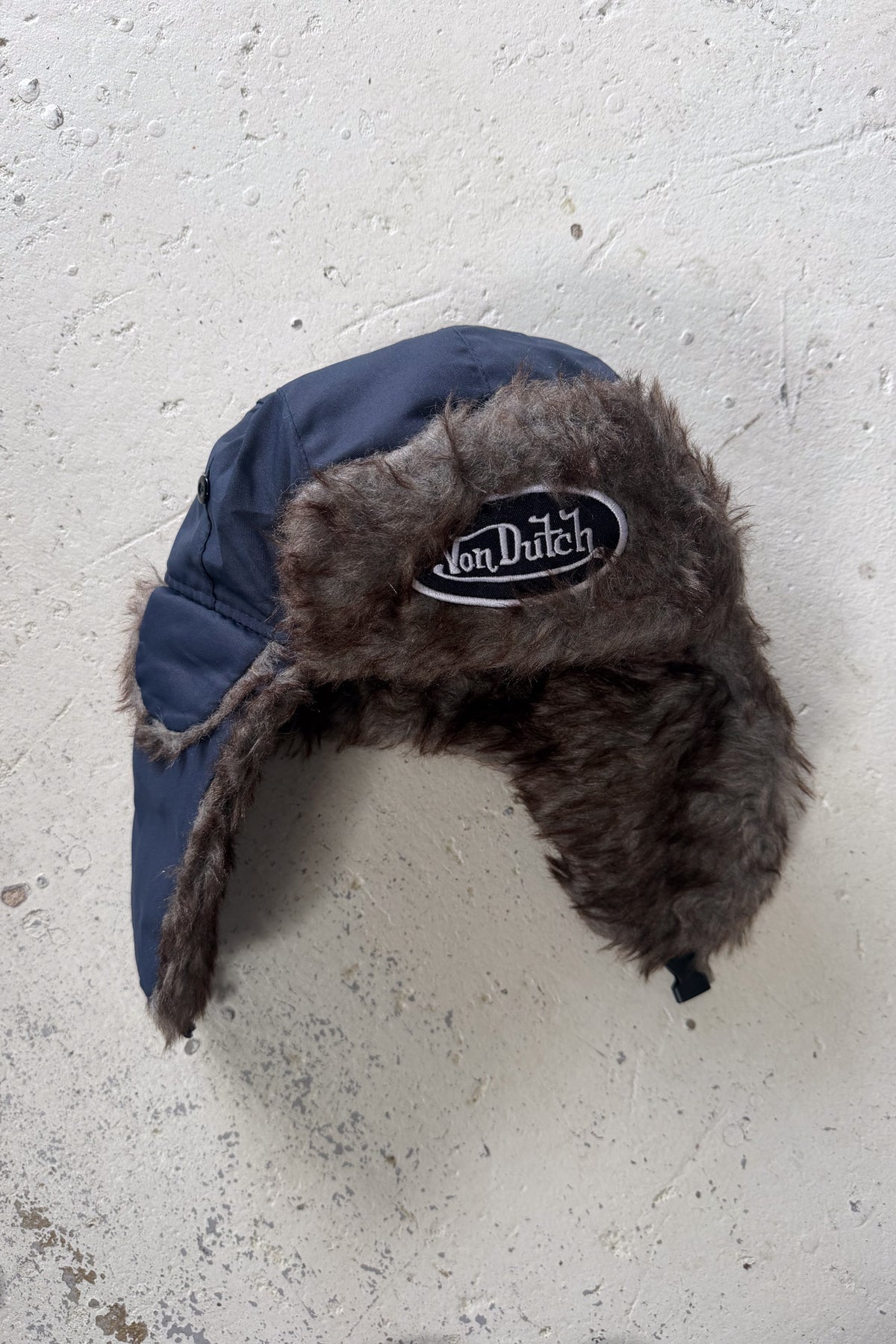 VON DUTCH BL navy fluffy festival hat ★