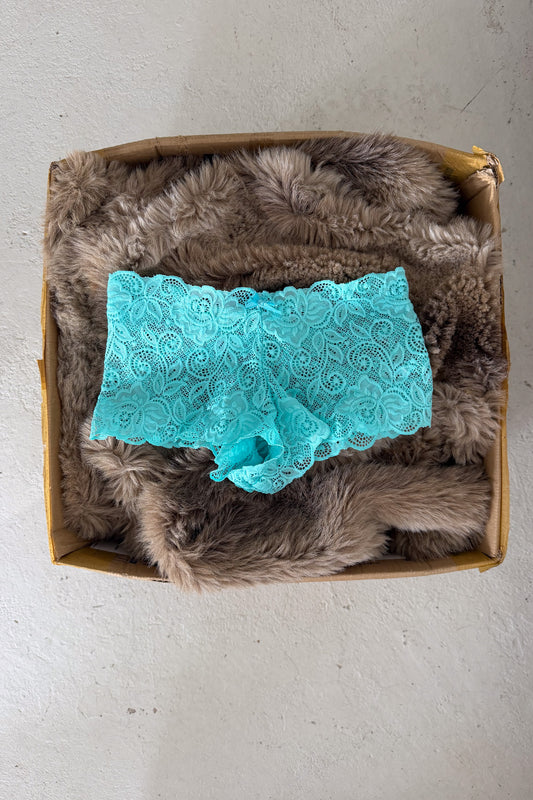 Tiffany blue festival lacey booty shorts ★ ONE SIZE