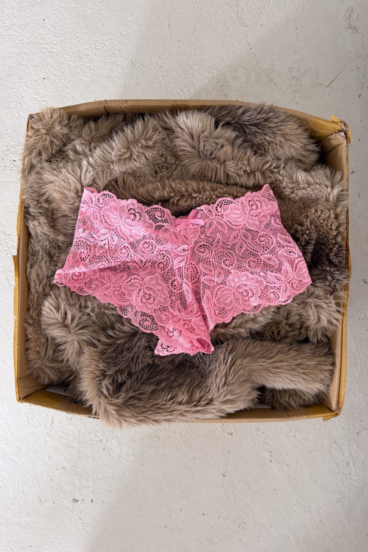Pink lacy festival booty shorts ★ ONE SIZE