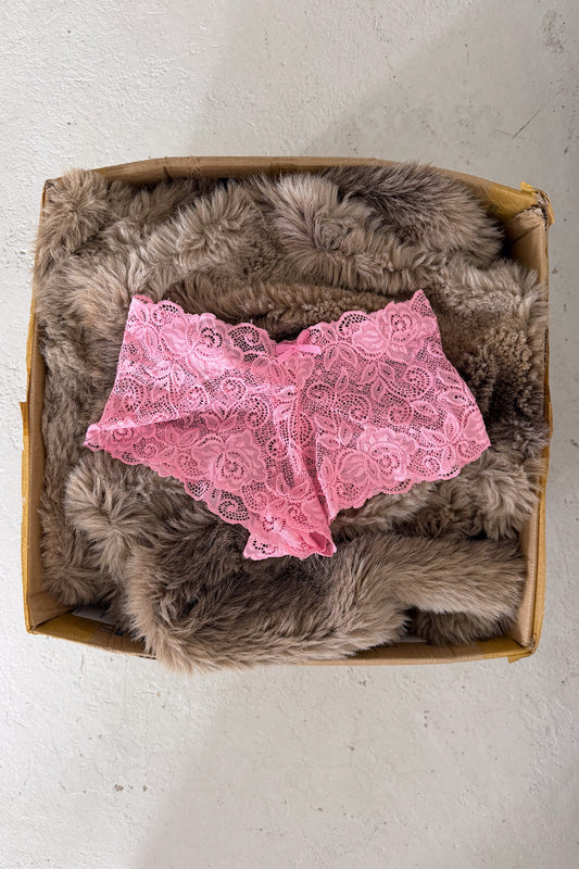Pink lacy festival booty shorts ★ ONE SIZE