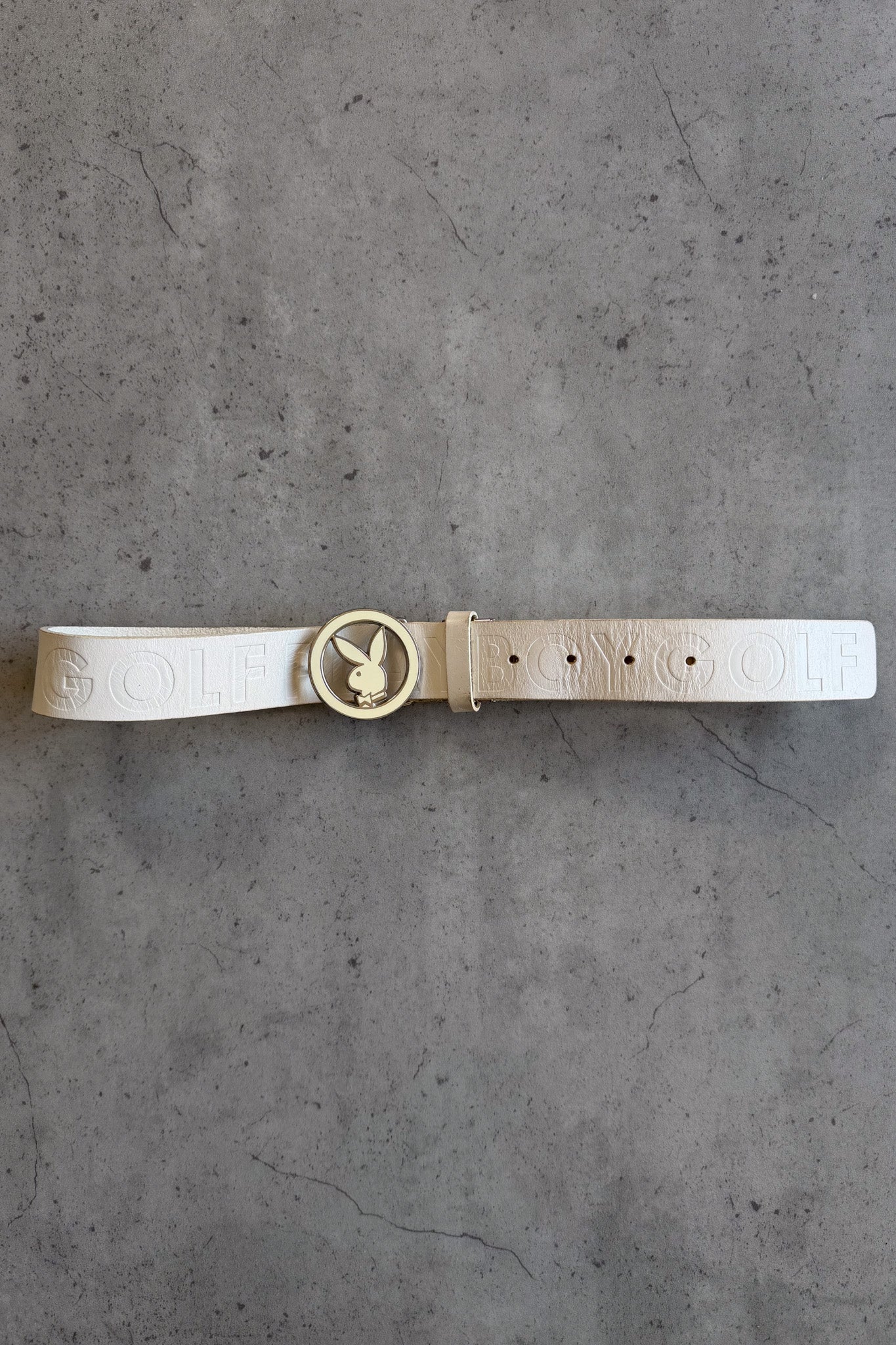 PLAYBOY white belt ★ size est 80cm