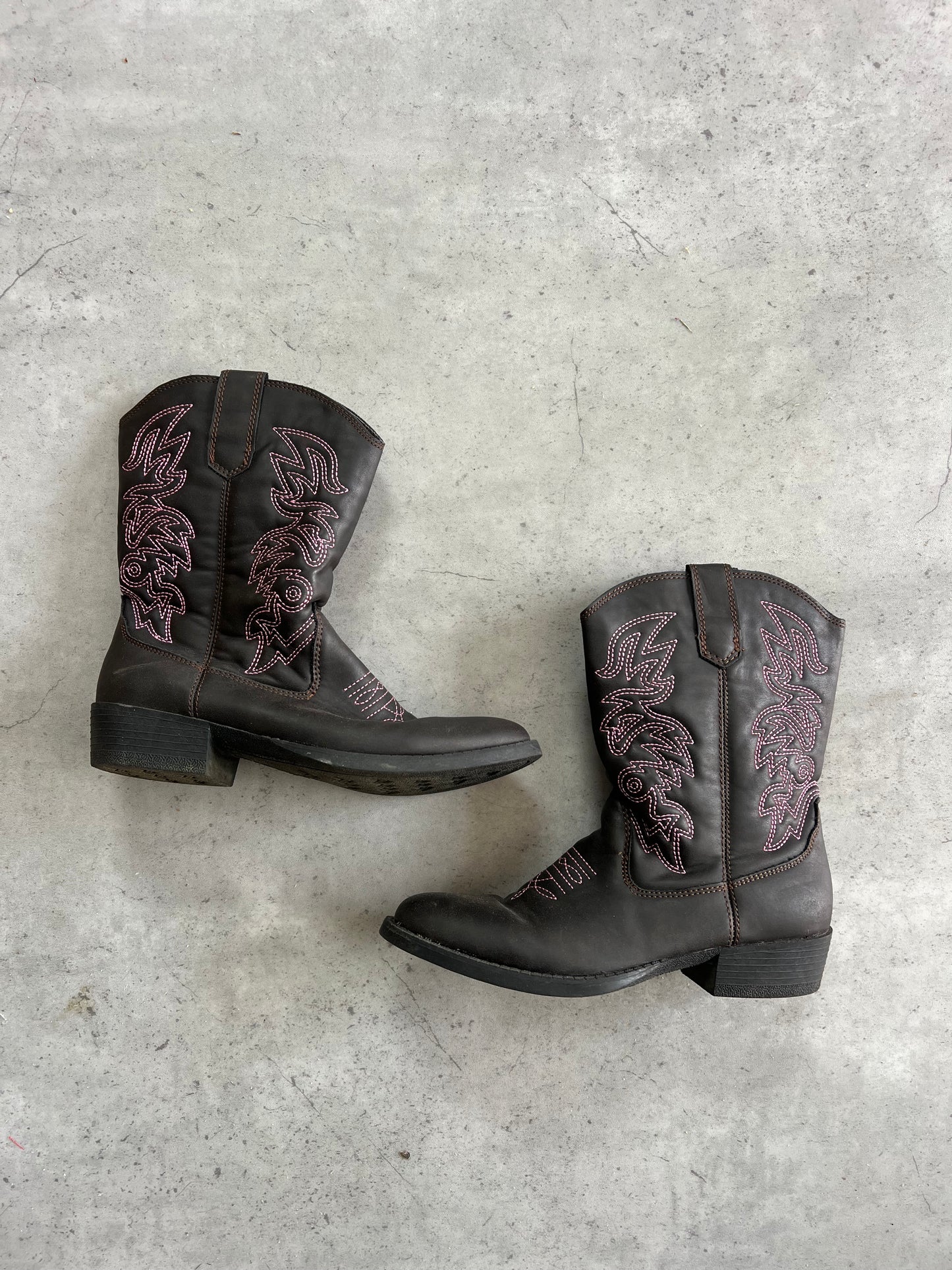 Black embroidered cowboy boots ★ Size UK 3