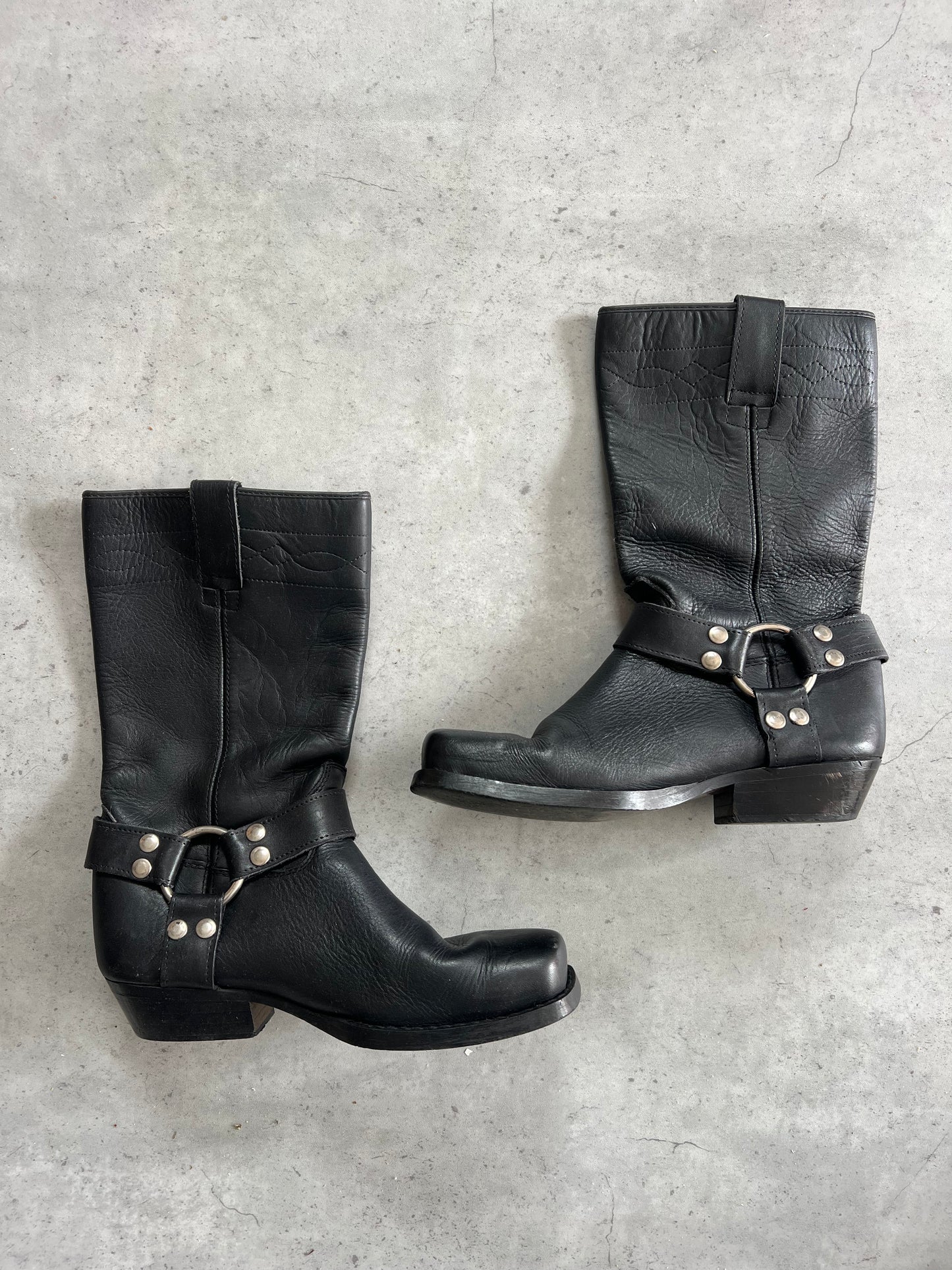Black buckle cowboy boots ★ Size euro 39