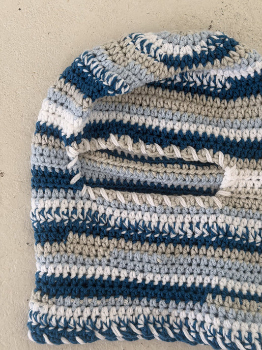 Handmade blue crotchet festival balaclava ★