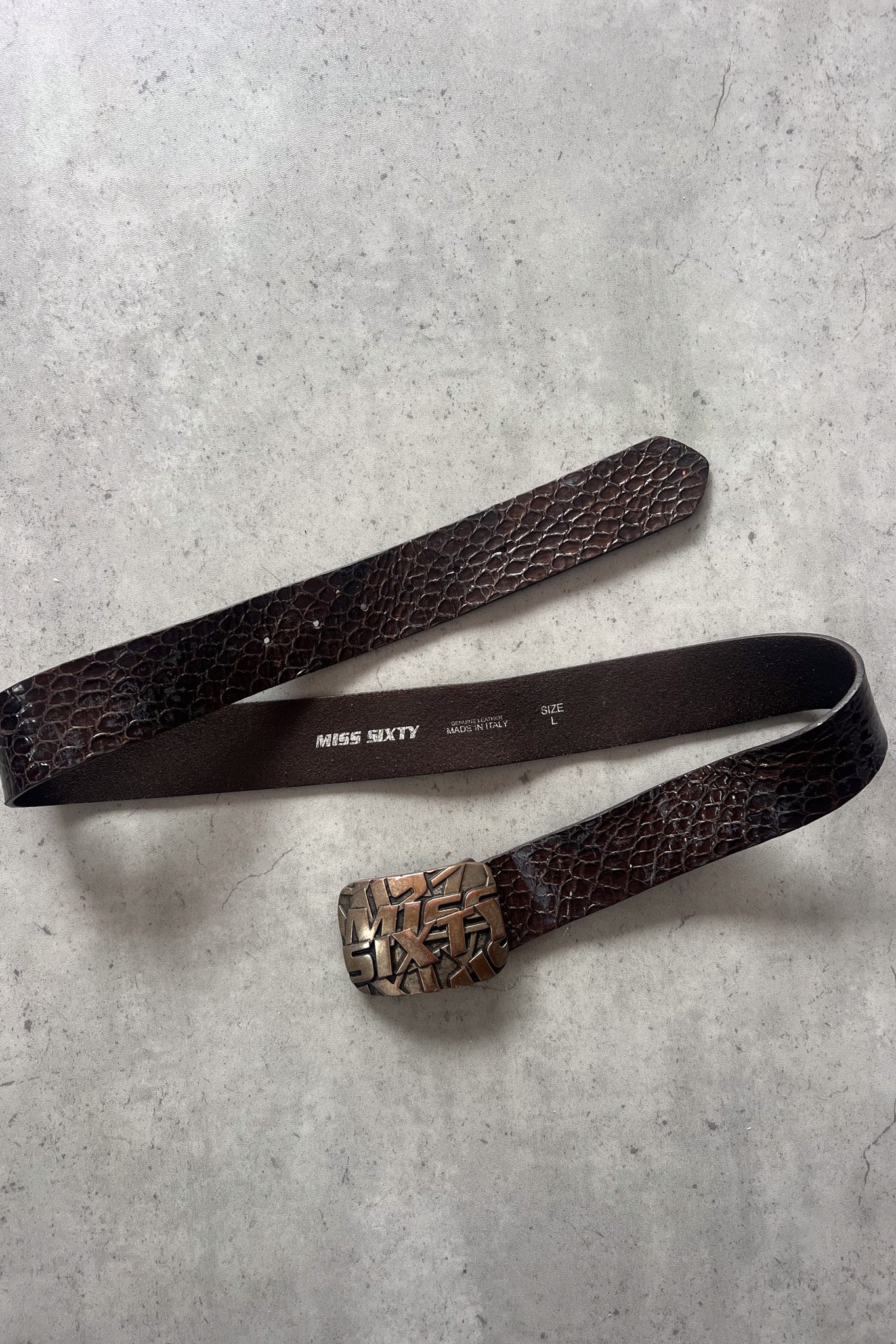 MISS SIXTY brown leather belt