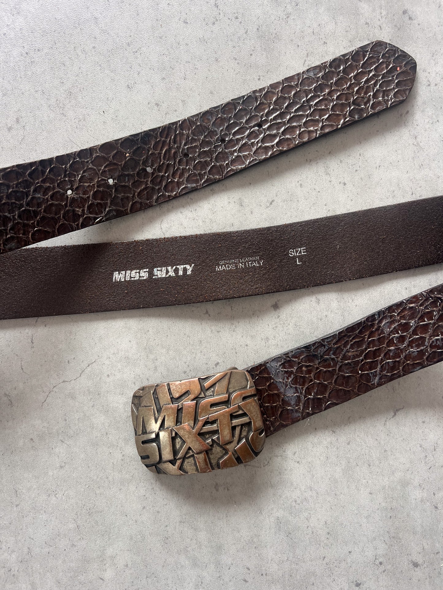 MISS SIXTY brown leather belt