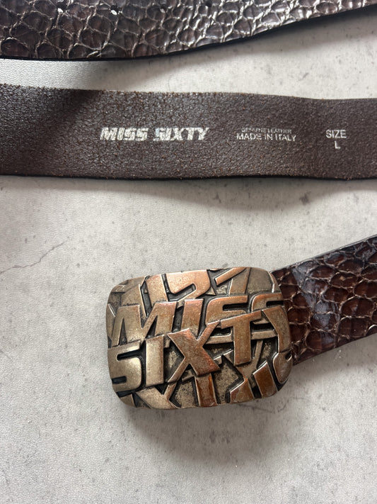 MISS SIXTY brown leather belt