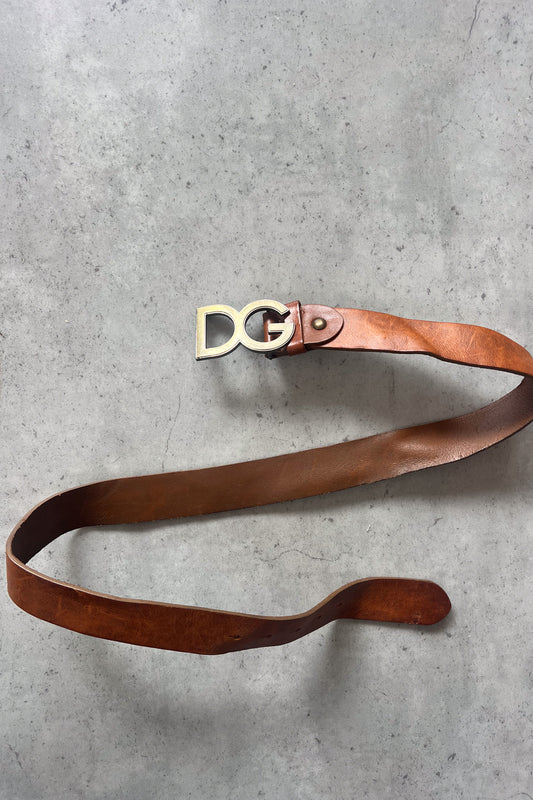 DOLCE AND GABBANA brown belt ★ 106cm