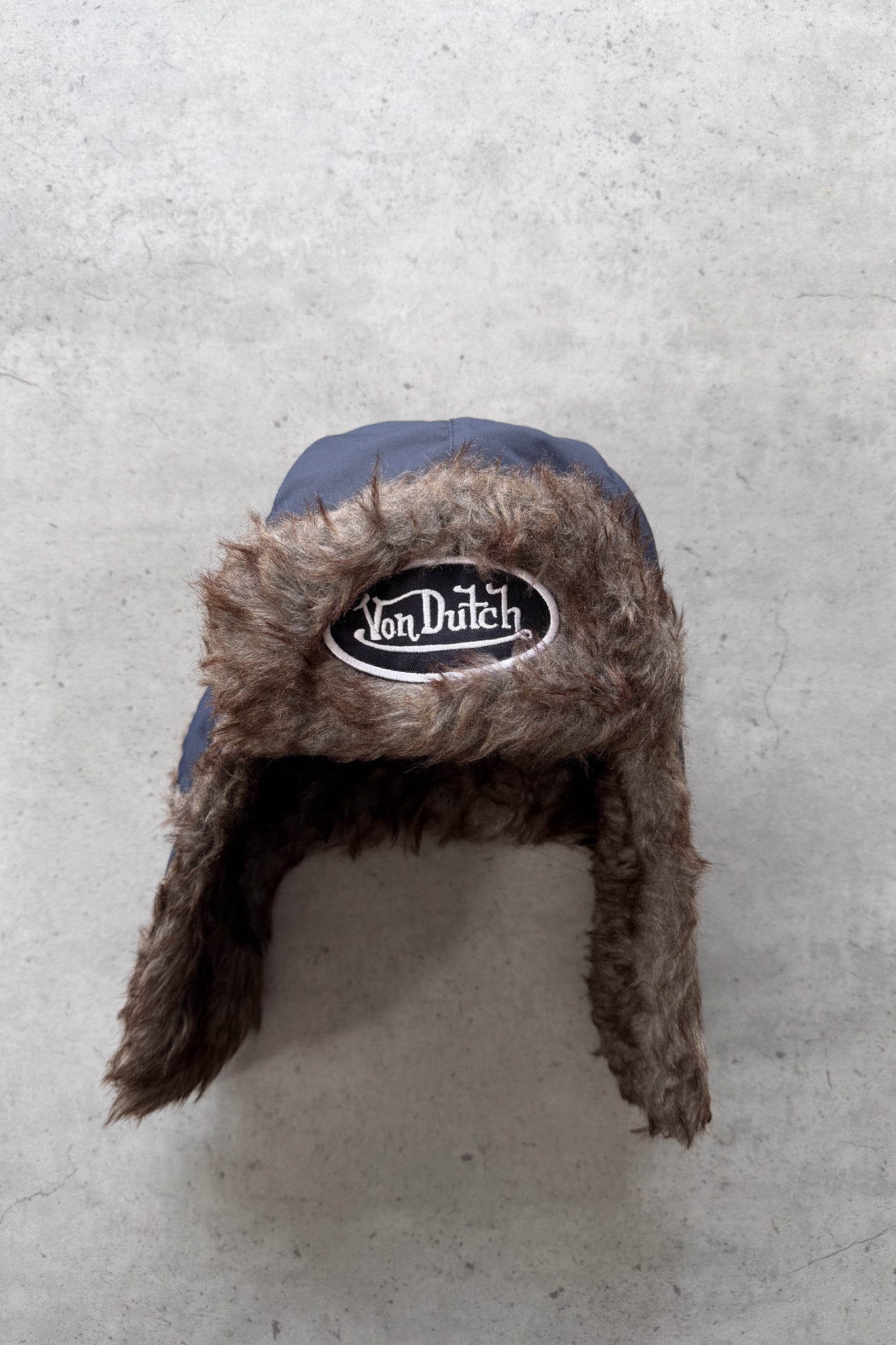 VON DUTCH Grey fluffy festival hat ★