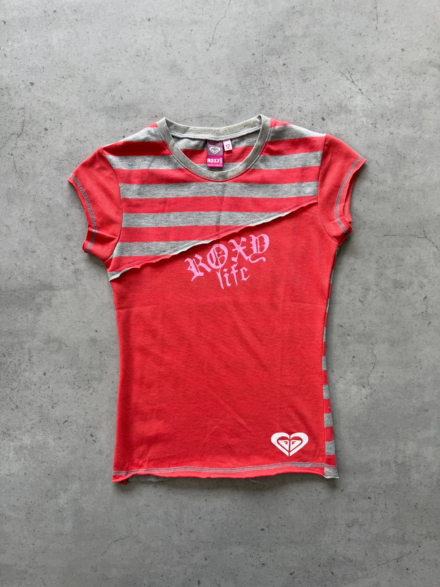 ROXY pink graphic top ★ Size labelled medium