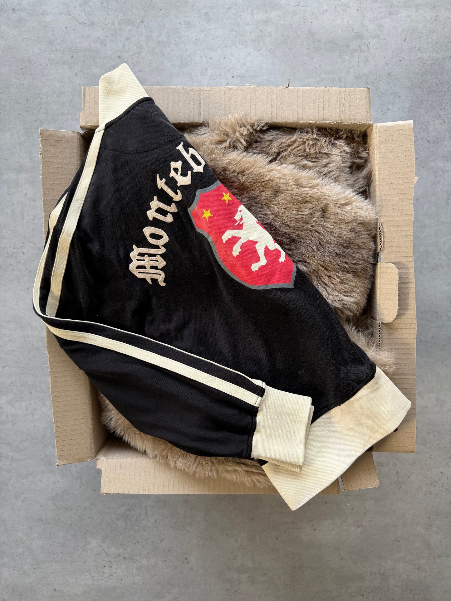 LOTTO black + cream track jacket ★ Size labelled medium