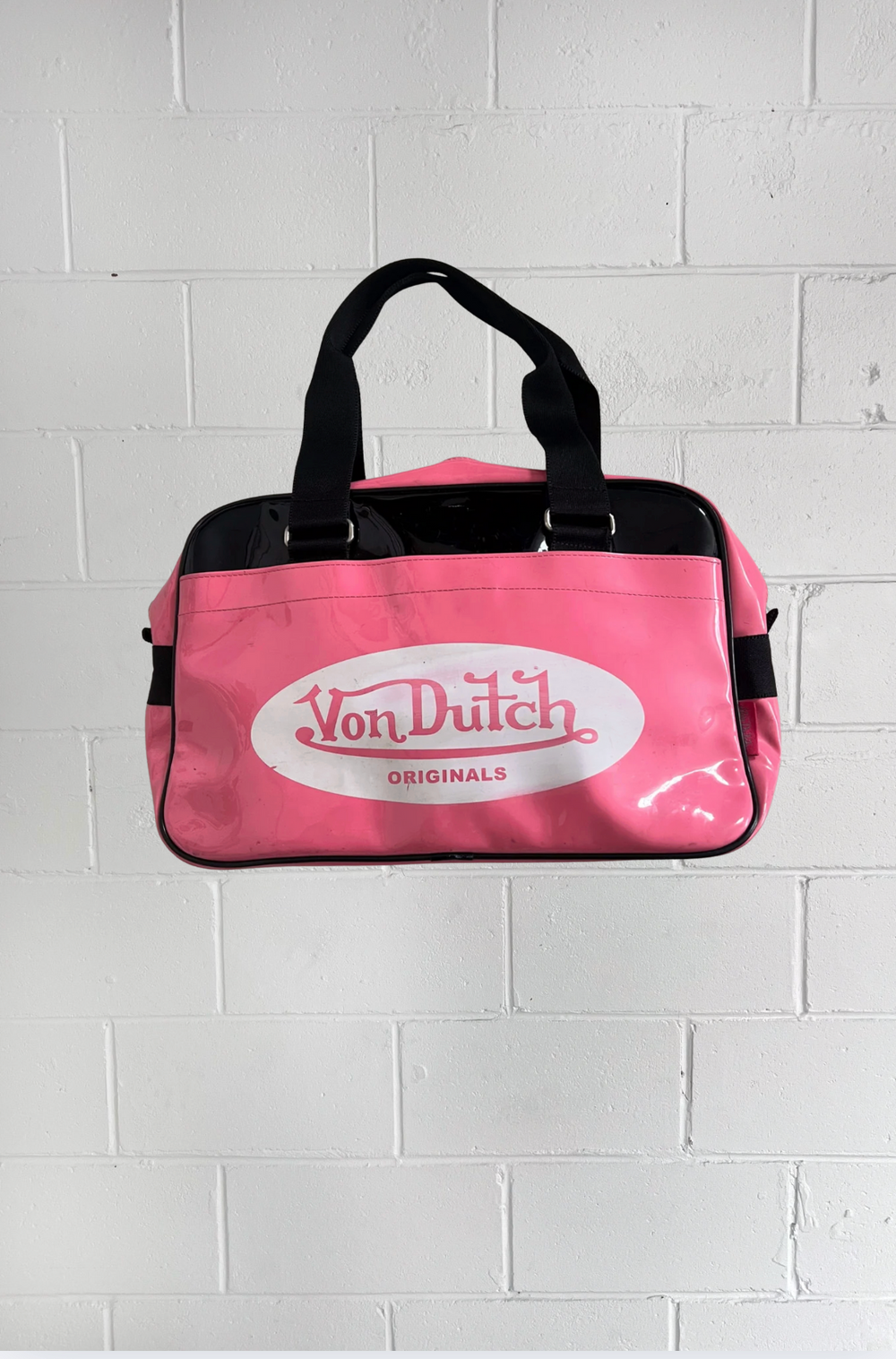 VONDUTCH hot pink + black bowling bag ★