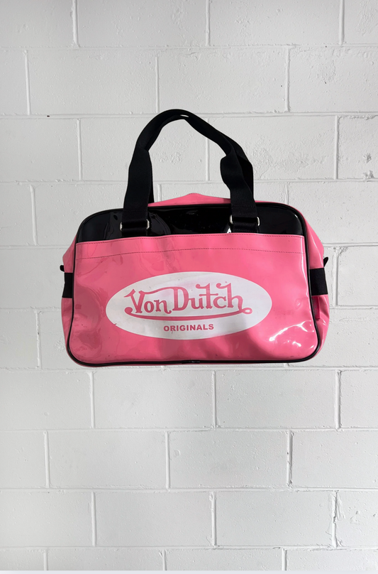 VONDUTCH hot pink + black bowling bag ★