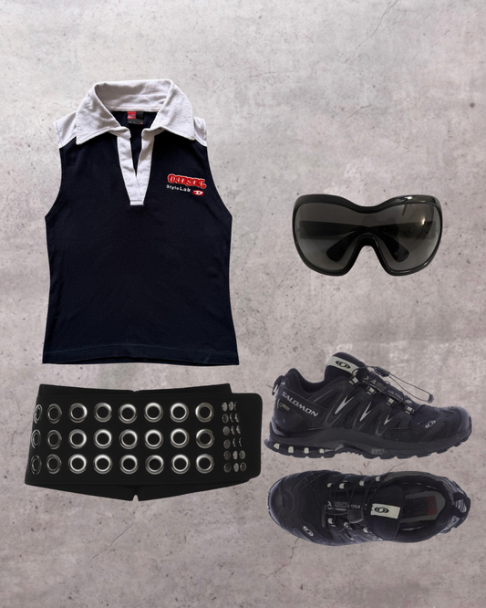 DIESEL navy collard tank ★ Size est small/medium