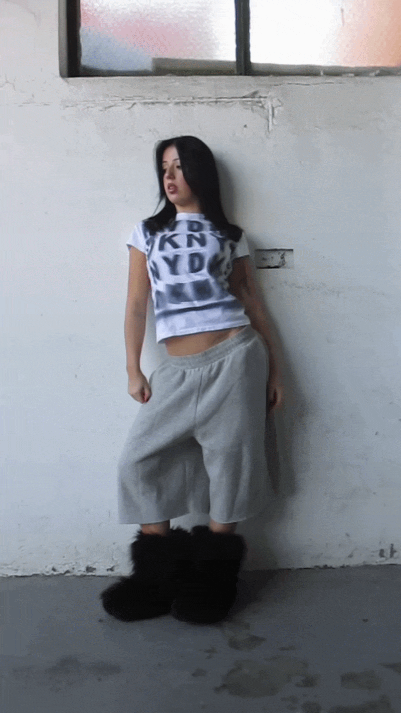 DKNY graphic white tee ★ Size labelled Xsmall