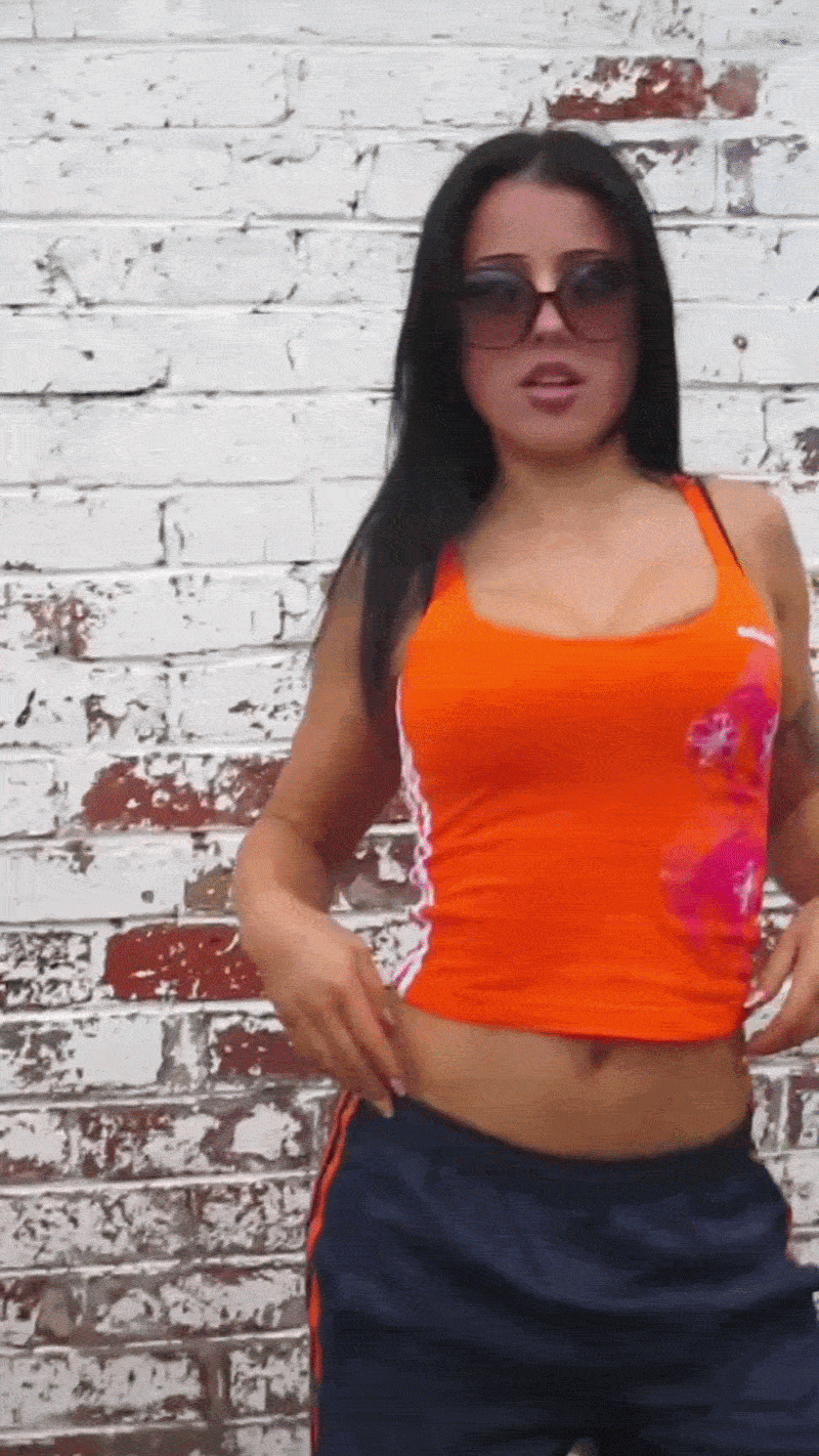 ADIDAS orange graphic tank★ Size est small