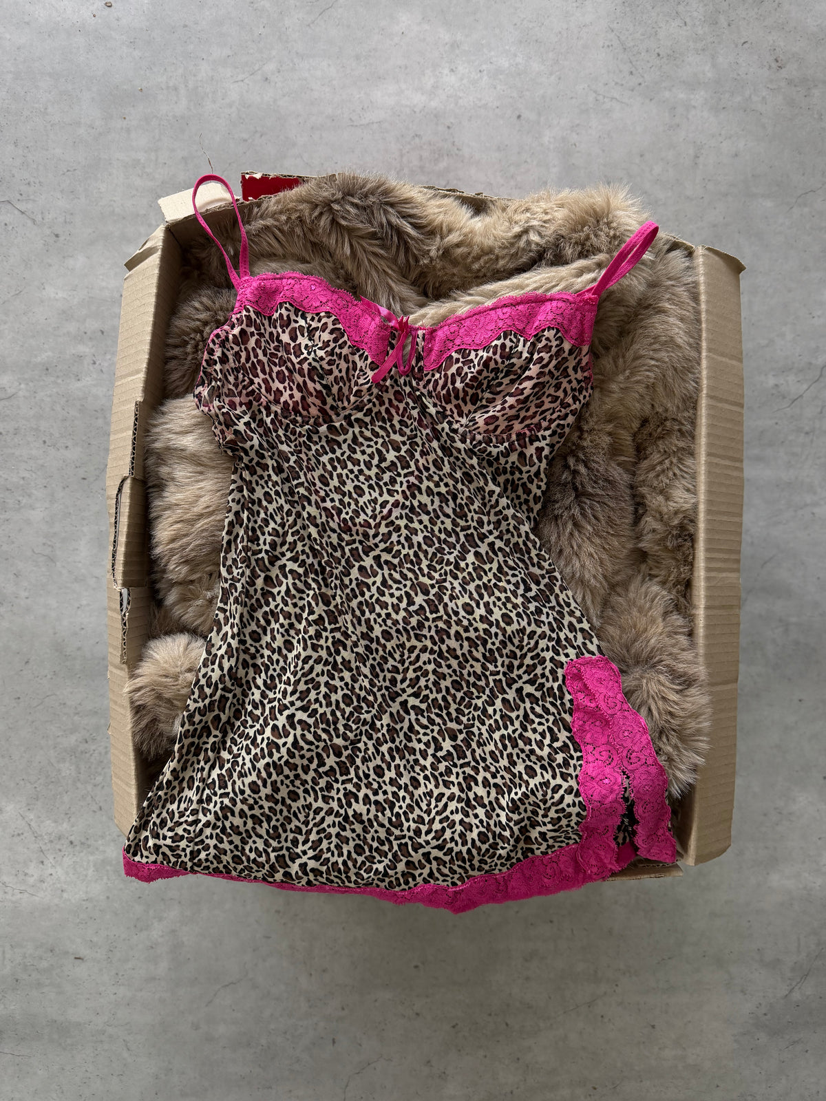 Leopard print & hot pink corset dress ★ Size small