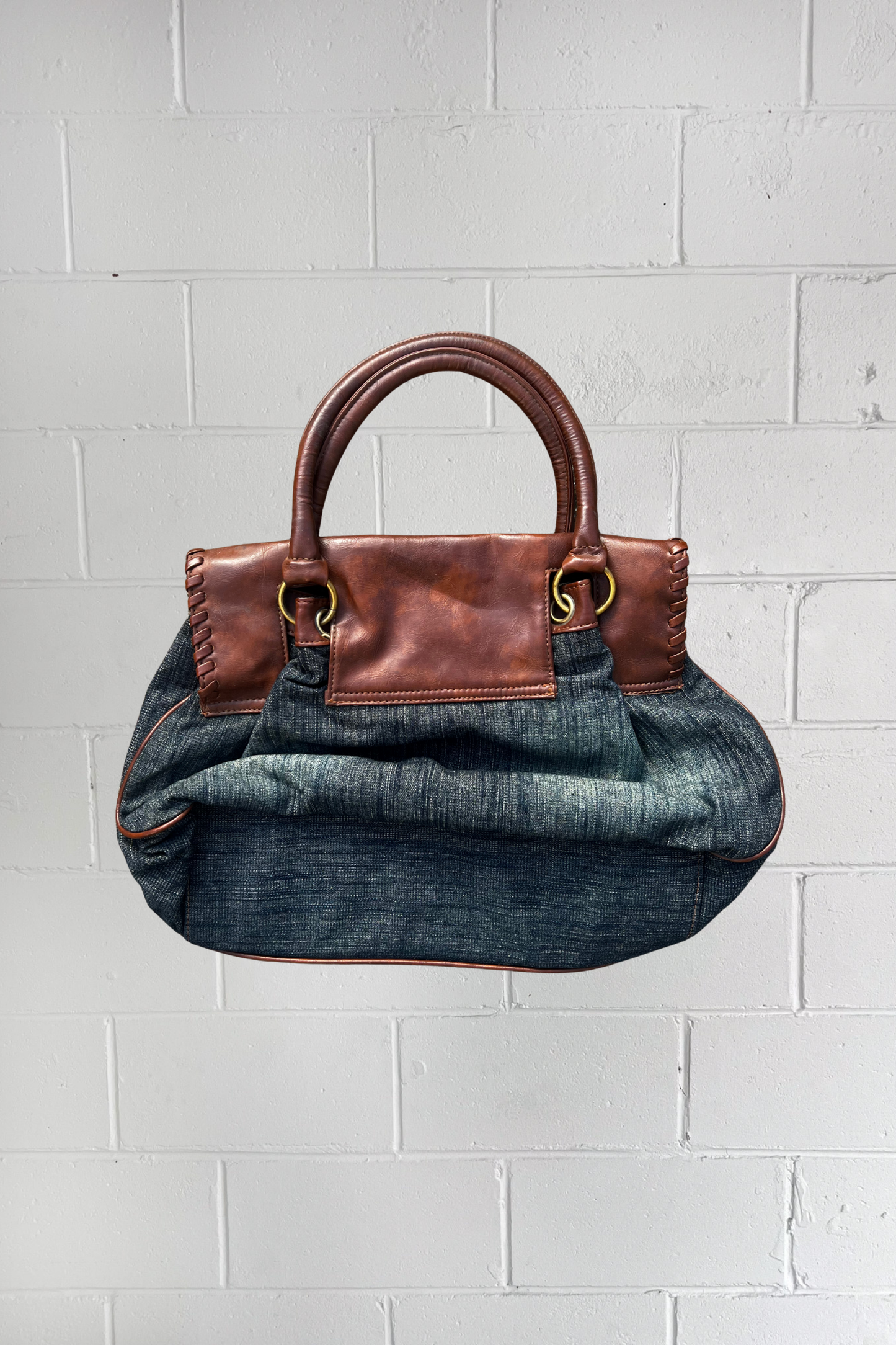 MISS SIXTY denim brown leather bag ★