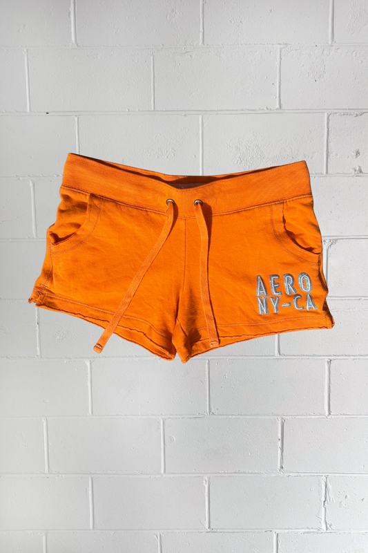 AEROPOSTALE orange mini shorts ★ Size XS