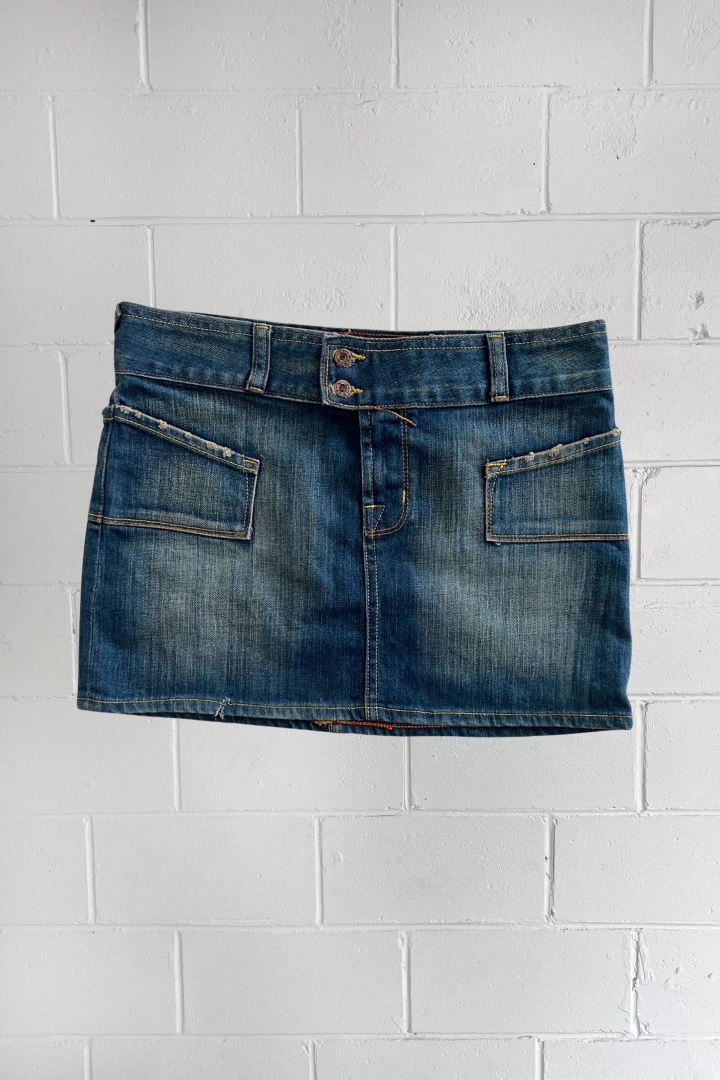 VON DUTCH denim mini skirt ★ Size medium